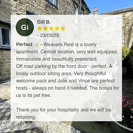 Weavers Rest - New Boutique Retreat In With Parking * Skipton